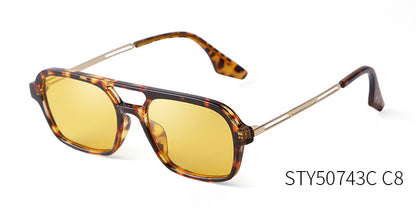 Women’s Square Full Frame Sunglasses With AC Lens Material In Pink, Perfect For Spring