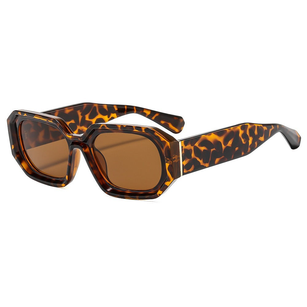 Unisex Square Full Frame Sunglasses With AC Lens Material In Black For Spring And Summer
