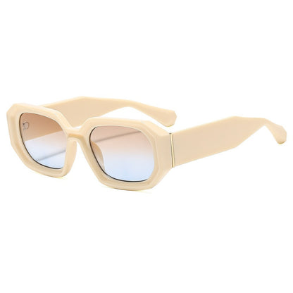 Unisex Square Full Frame Sunglasses With AC Lens Material In Black For Spring And Summer