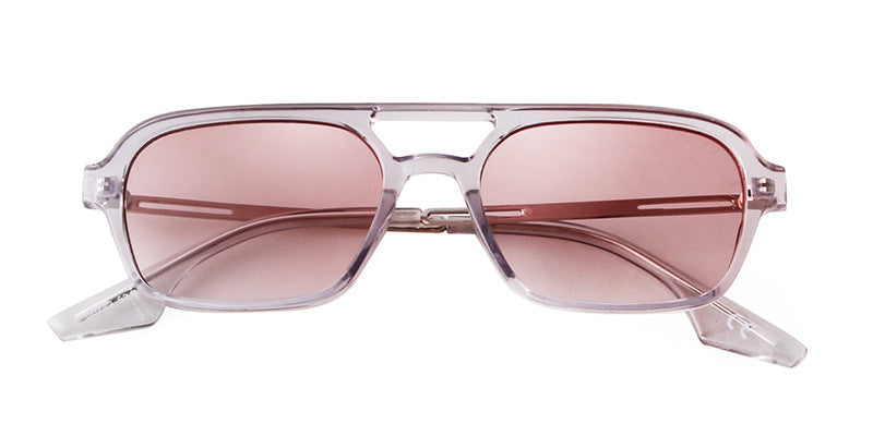 Women’s Square Full Frame Sunglasses With AC Lens Material In Pink, Perfect For Spring