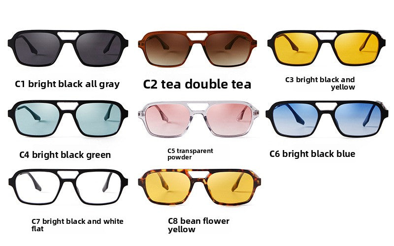 Women’s Square Full Frame Sunglasses With AC Lens Material In Pink, Perfect For Spring