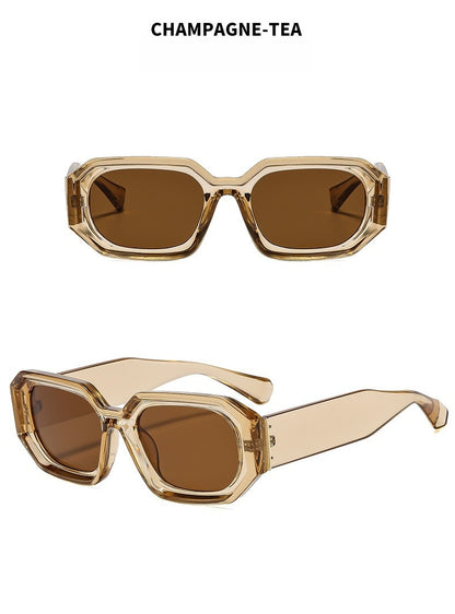 Unisex Square Full Frame Sunglasses With AC Lens Material In Black For Spring And Summer