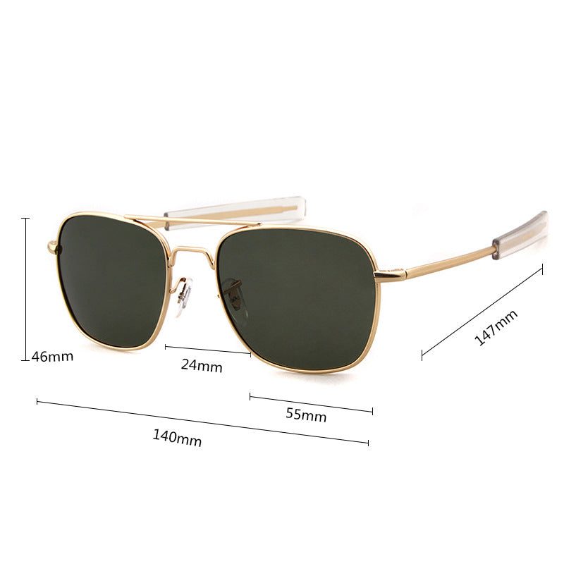 Unisex Aviator Sunglasses With Full Frame And Tac Lens Material In Golden, Perfect For Spring