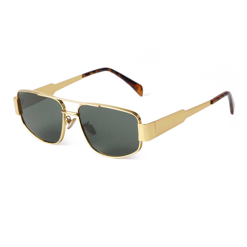 Men's Full Frame Polygons Sunglasses With PC Lens Material In Silver For Spring