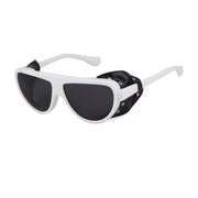 C6 Solid White Black Leather All Gray