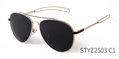 Men's Full Frame Toad Glasses Sunglasses With Tac Lens Material In Golden, Perfect For Party