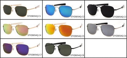 Unisex Aviator Sunglasses With Full Frame And Tac Lens Material In Golden, Perfect For Spring