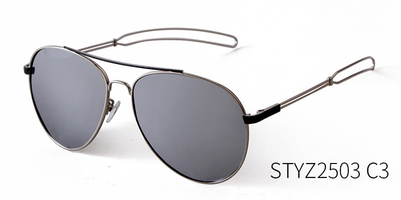 Men's Full Frame Toad Glasses Sunglasses With Tac Lens Material In Golden, Perfect For Party