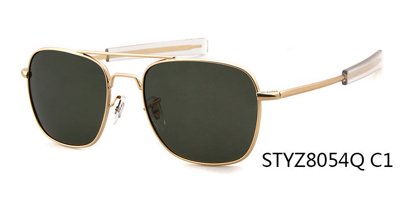 Unisex Aviator Sunglasses With Full Frame And Tac Lens Material In Golden, Perfect For Spring