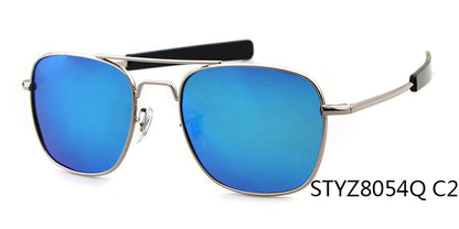 Unisex Aviator Sunglasses With Full Frame And Tac Lens Material In Golden, Perfect For Spring