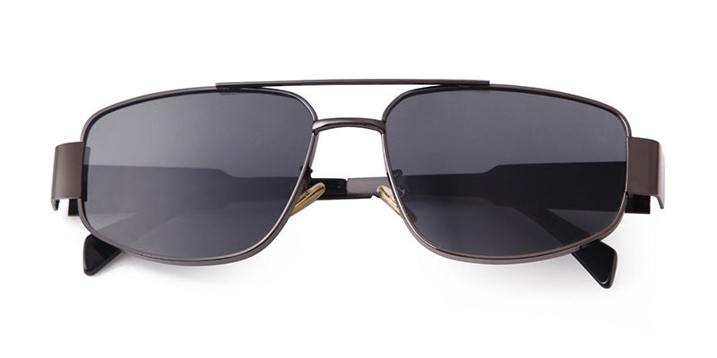 Men's Full Frame Polygons Sunglasses With PC Lens Material In Silver For Spring