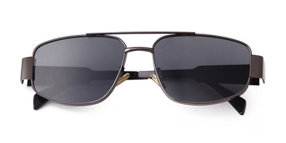 Men's Full Frame Polygons Sunglasses With PC Lens Material In Silver For Spring
