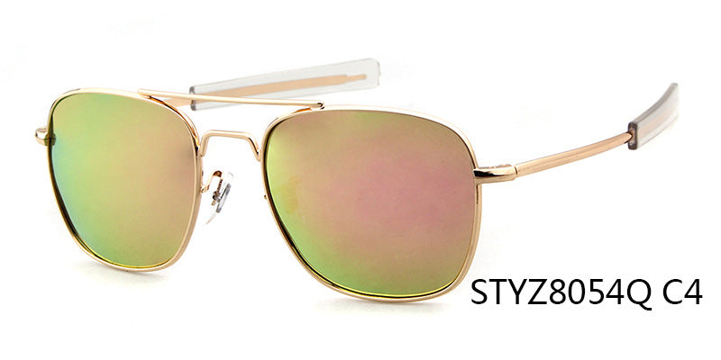 Unisex Aviator Sunglasses With Full Frame And Tac Lens Material In Golden, Perfect For Spring