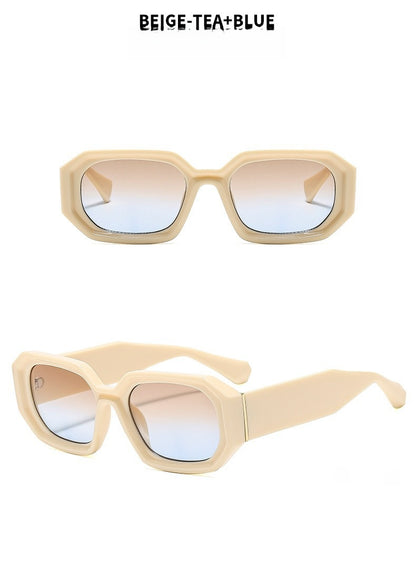 Unisex Square Full Frame Sunglasses With AC Lens Material In Black For Spring And Summer