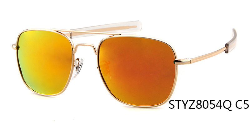 Unisex Aviator Sunglasses With Full Frame And Tac Lens Material In Golden, Perfect For Spring
