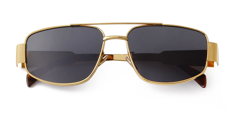Men's Full Frame Polygons Sunglasses With PC Lens Material In Silver For Spring