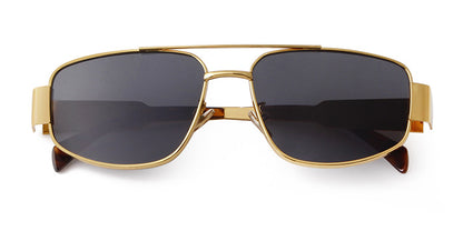 Men's Full Frame Polygons Sunglasses With PC Lens Material In Silver For Spring