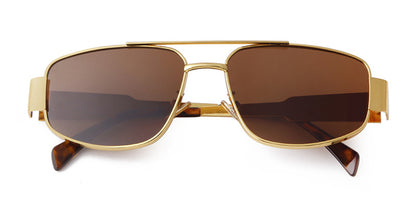 Men's Full Frame Polygons Sunglasses With PC Lens Material In Silver For Spring