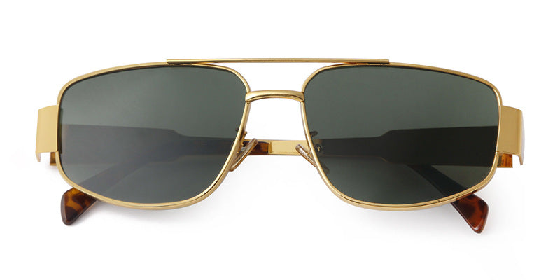 Men's Full Frame Polygons Sunglasses With PC Lens Material In Silver For Spring
