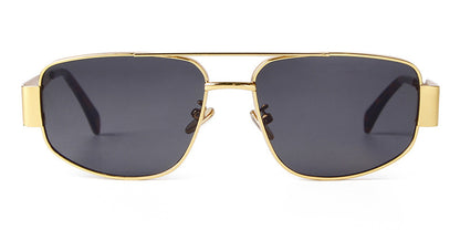 Men's Full Frame Polygons Sunglasses With PC Lens Material In Silver For Spring