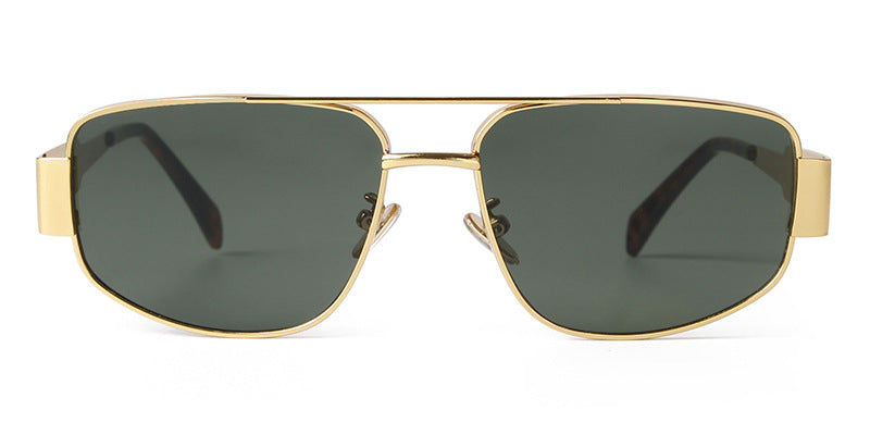 Men's Full Frame Polygons Sunglasses With PC Lens Material In Silver For Spring