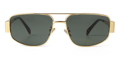 Men's Full Frame Polygons Sunglasses With PC Lens Material In Silver For Spring