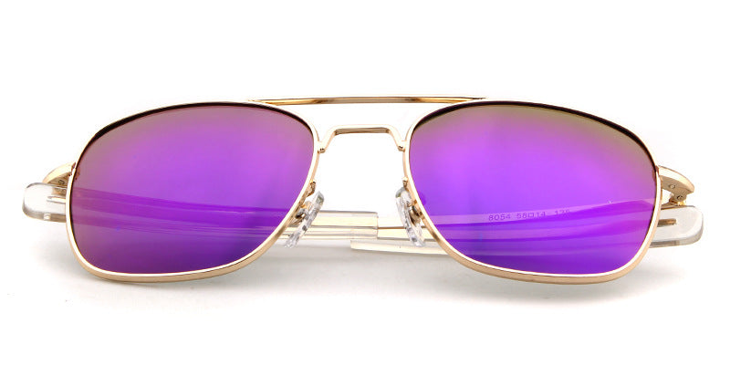 Unisex Aviator Sunglasses With Full Frame And Tac Lens Material In Golden, Perfect For Spring