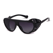 C1 Bright Black Black Leather Double Gray