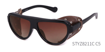 Men's Full Frame Toad Glasses Sunglasses With Tac Lens Material In Black For Outdoor Use