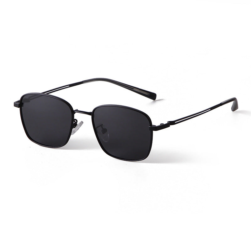 Unisex Polygons Full Frame Sunglasses With Tac Lens Material In Black, Perfect For Spring Season