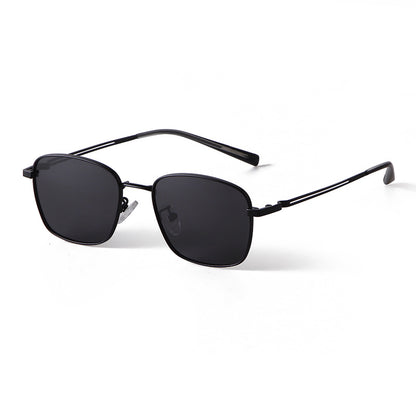 Unisex Polygons Full Frame Sunglasses With Tac Lens Material In Black, Perfect For Spring Season