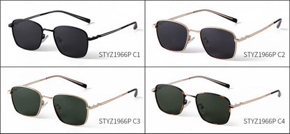 Unisex Polygons Full Frame Sunglasses With Tac Lens Material In Black, Perfect For Spring Season