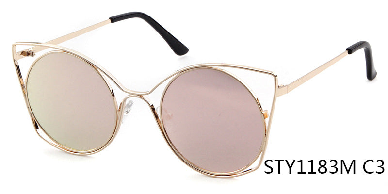 Women's Round Frame Full Frame Sunglasses With Ac Lens Material In Golden, Perfect For Spring