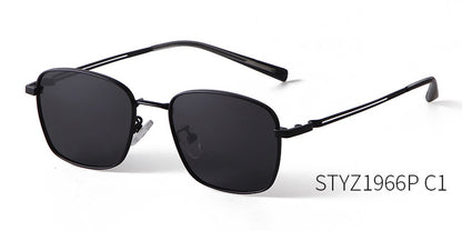Unisex Polygons Full Frame Sunglasses With Tac Lens Material In Black, Perfect For Spring Season