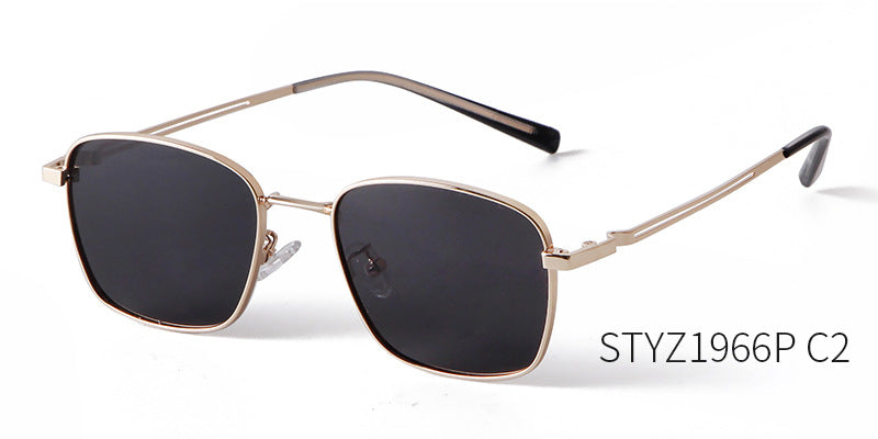 Unisex Polygons Full Frame Sunglasses With Tac Lens Material In Black, Perfect For Spring Season