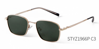 Unisex Polygons Full Frame Sunglasses With Tac Lens Material In Black, Perfect For Spring Season