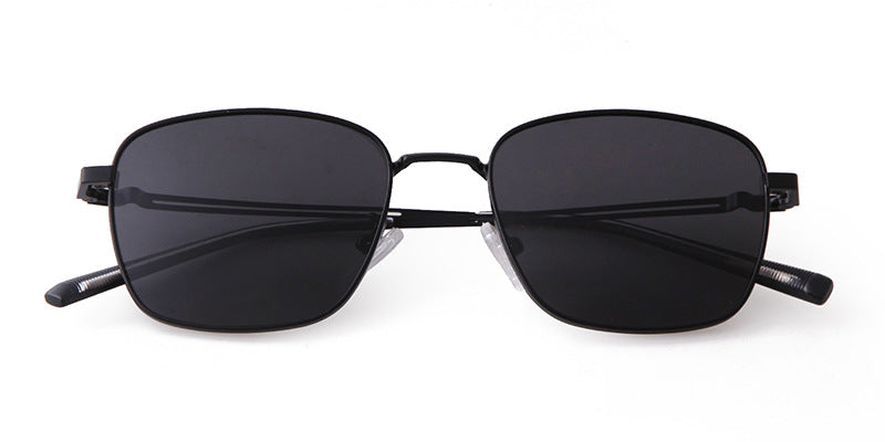 Unisex Polygons Full Frame Sunglasses With Tac Lens Material In Black, Perfect For Spring Season