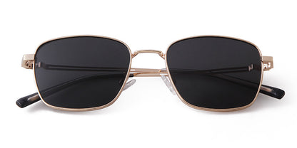 Unisex Polygons Full Frame Sunglasses With Tac Lens Material In Black, Perfect For Spring Season