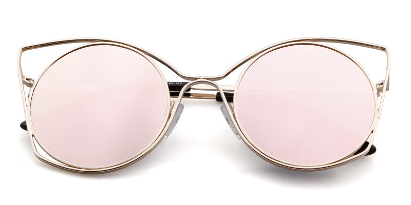 Women's Round Frame Full Frame Sunglasses With Ac Lens Material In Golden, Perfect For Spring