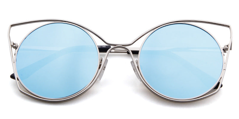Women's Round Frame Full Frame Sunglasses With Ac Lens Material In Golden, Perfect For Spring
