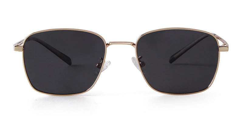 Unisex Polygons Full Frame Sunglasses With Tac Lens Material In Black, Perfect For Spring Season