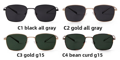 Unisex Polygons Full Frame Sunglasses With Tac Lens Material In Black, Perfect For Spring Season