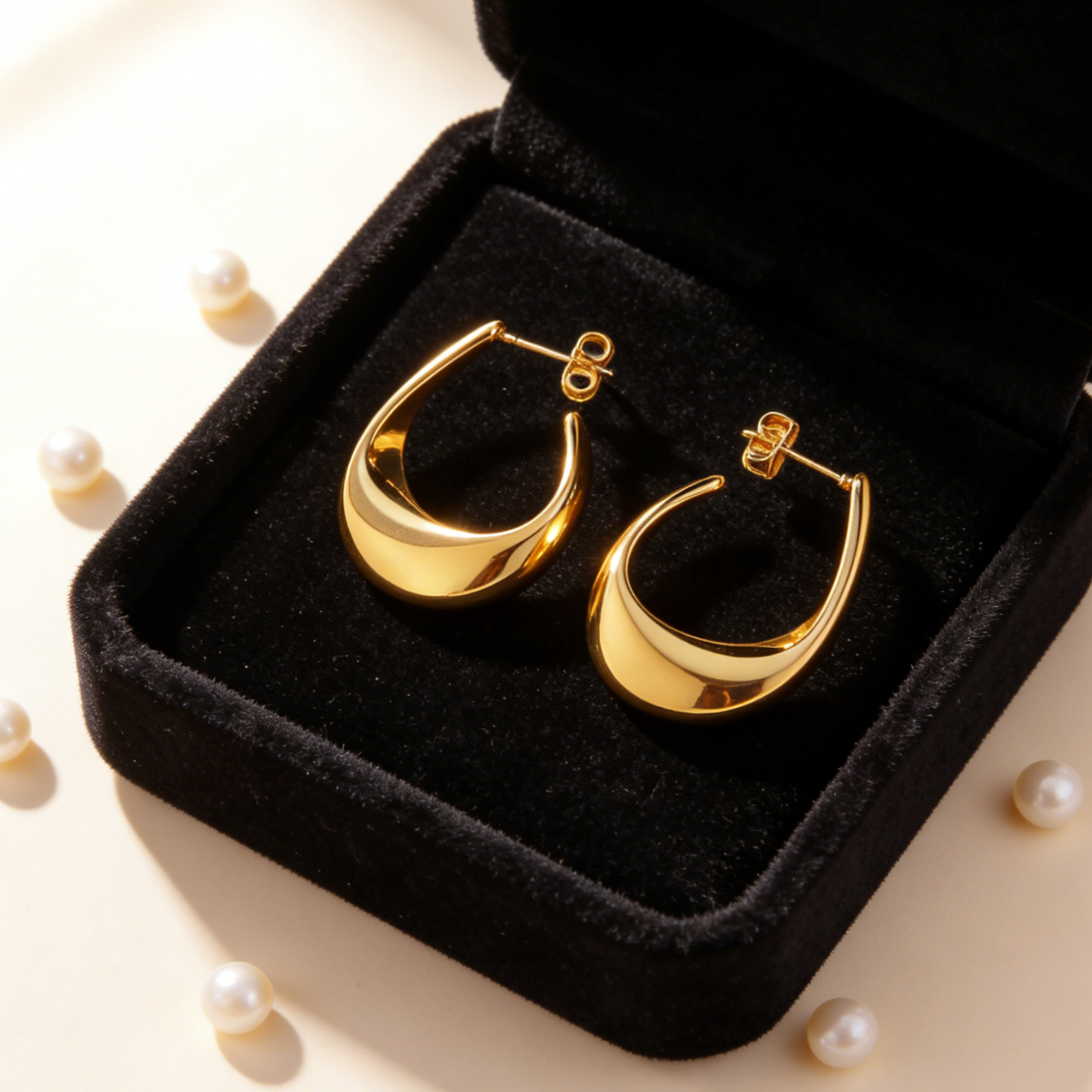 For Women Irregular Three-dimensional Earrings Made Of 304 Stainless Steel With 18K Real Gold Plated