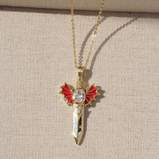 Angel Wings Pendant For Love Charms Featuring Enamel Craft