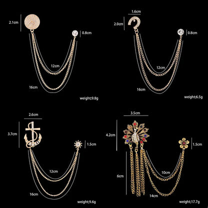 Men's Lapel Pin Crown Heart Eagle Wing Coat Tuxedo Accessory Alloy Jewelry Polka Dot Plaid Checkered Pattern