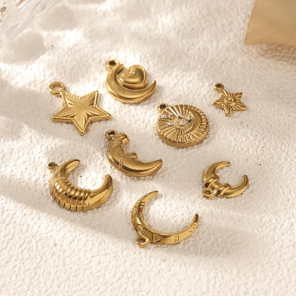 Moon Pattern Jewelry Accessory Made Of Durable Titanium Steel, Stylish And Elegant Design