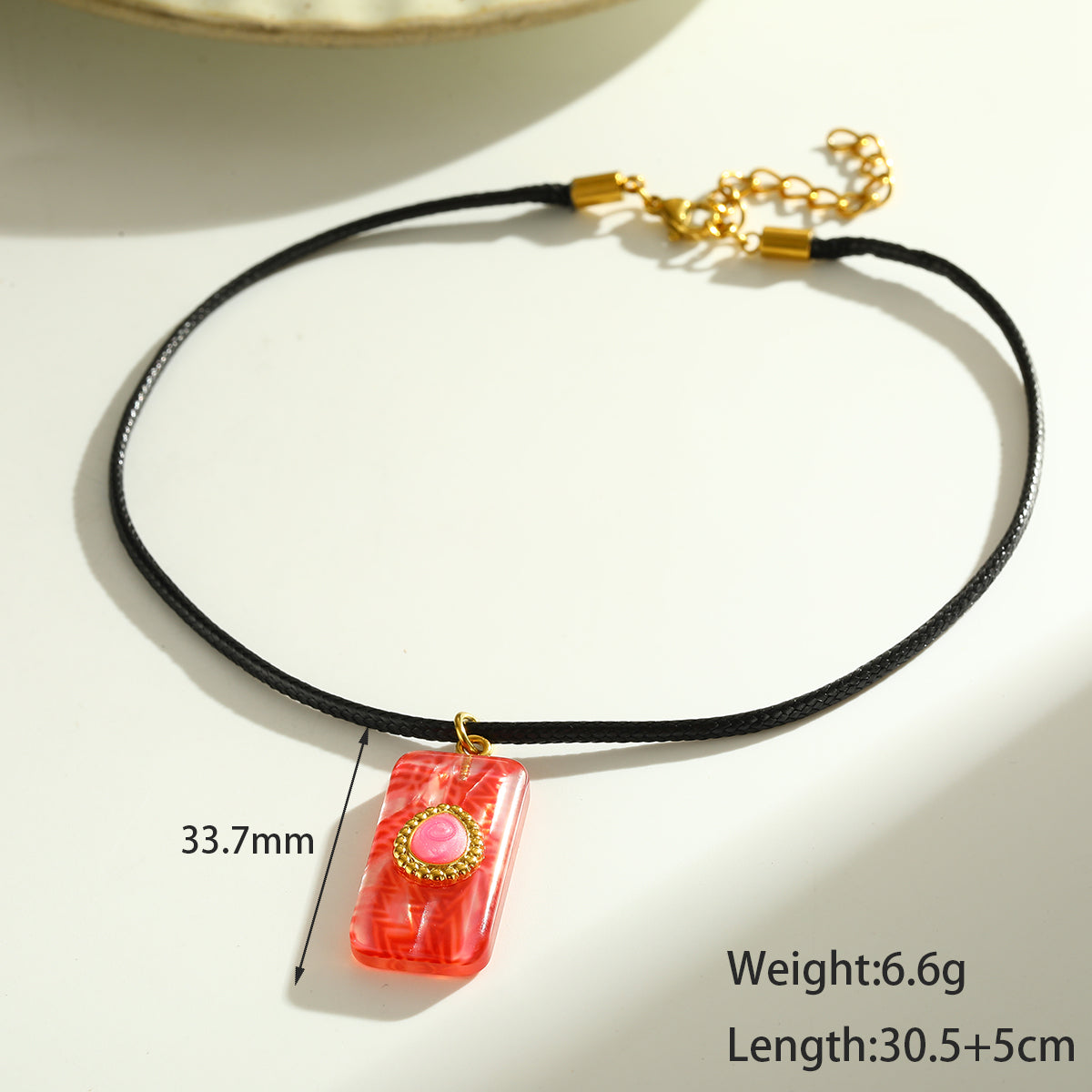 Water Droplets Pendant Necklace For Women In 304 Stainless Steel With Electroplated 18K Real Gold Plated Finish And Cord String Chain
