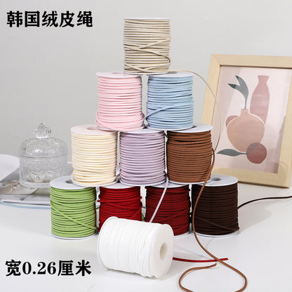Solid Color Velvet Ribbon Rope In New Style Suede, 1 PCS Package Colored Ribbon For Event & Party Supplies