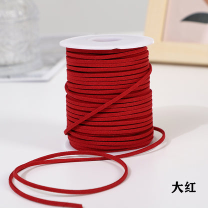 Solid Color Velvet Ribbon Rope In New Style Suede, 1 PCS Package Colored Ribbon For Event & Party Supplies