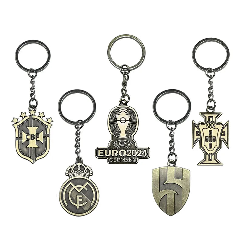 Geometric Bronze Keychain